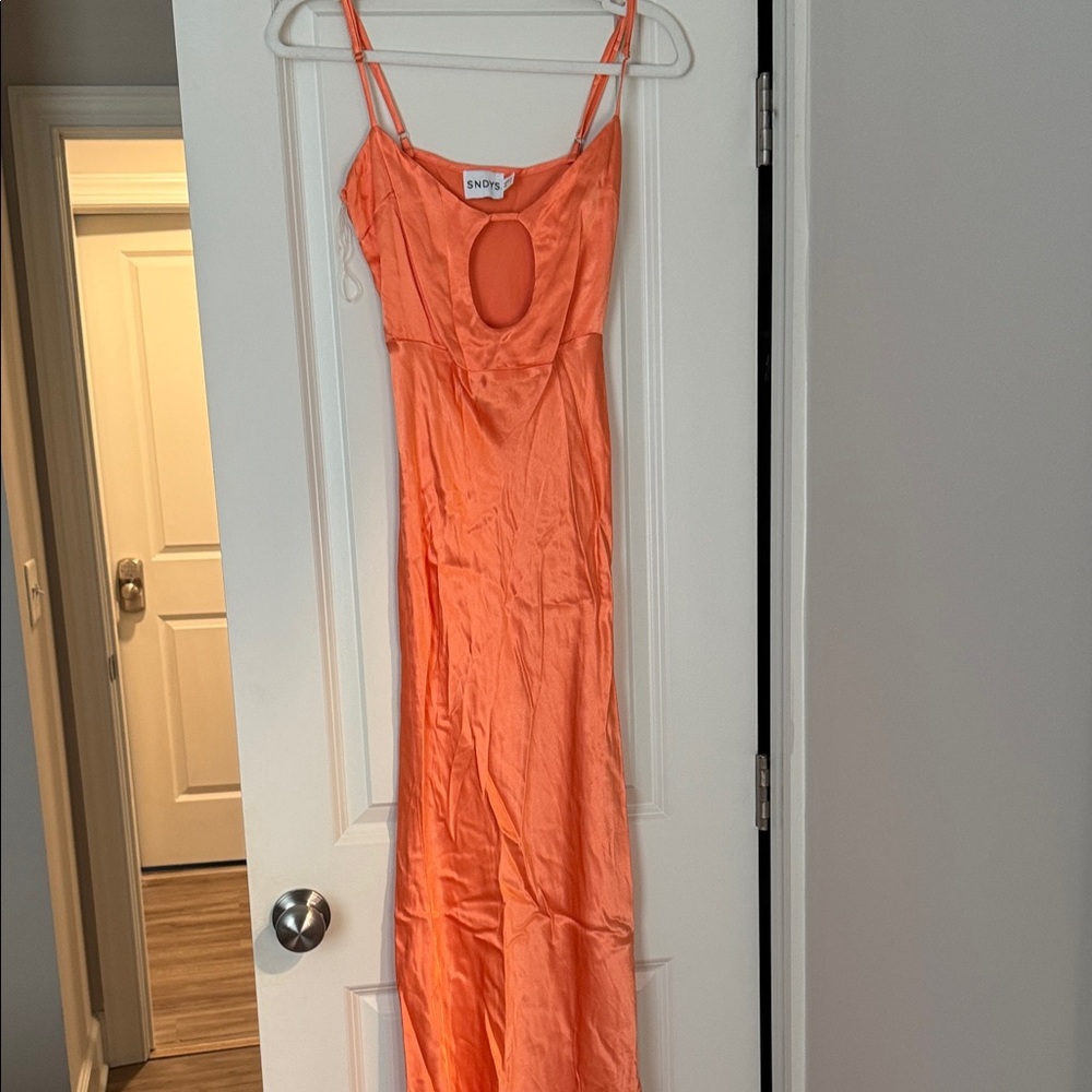 SNDYS matisse dress in salmon